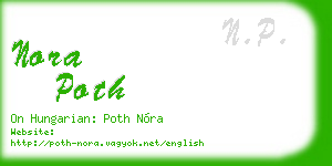 nora poth business card